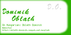 dominik oblath business card